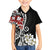 Bula Fiji Tagimaucia Mix Plumeria Masi Tapa Kid Hawaiian Shirt Black LT7 Kid Black - Polynesian Pride