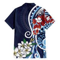 Bula Fiji Tagimaucia Mix Plumeria Masi Tapa Family Matching Mermaid Dress and Hawaiian Shirt Blue LT7 - Polynesian Pride