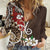 Bula Fiji Tagimaucia Mix Plumeria Masi Tapa Women Casual Shirt Brown LT7 Female Brown - Polynesian Pride