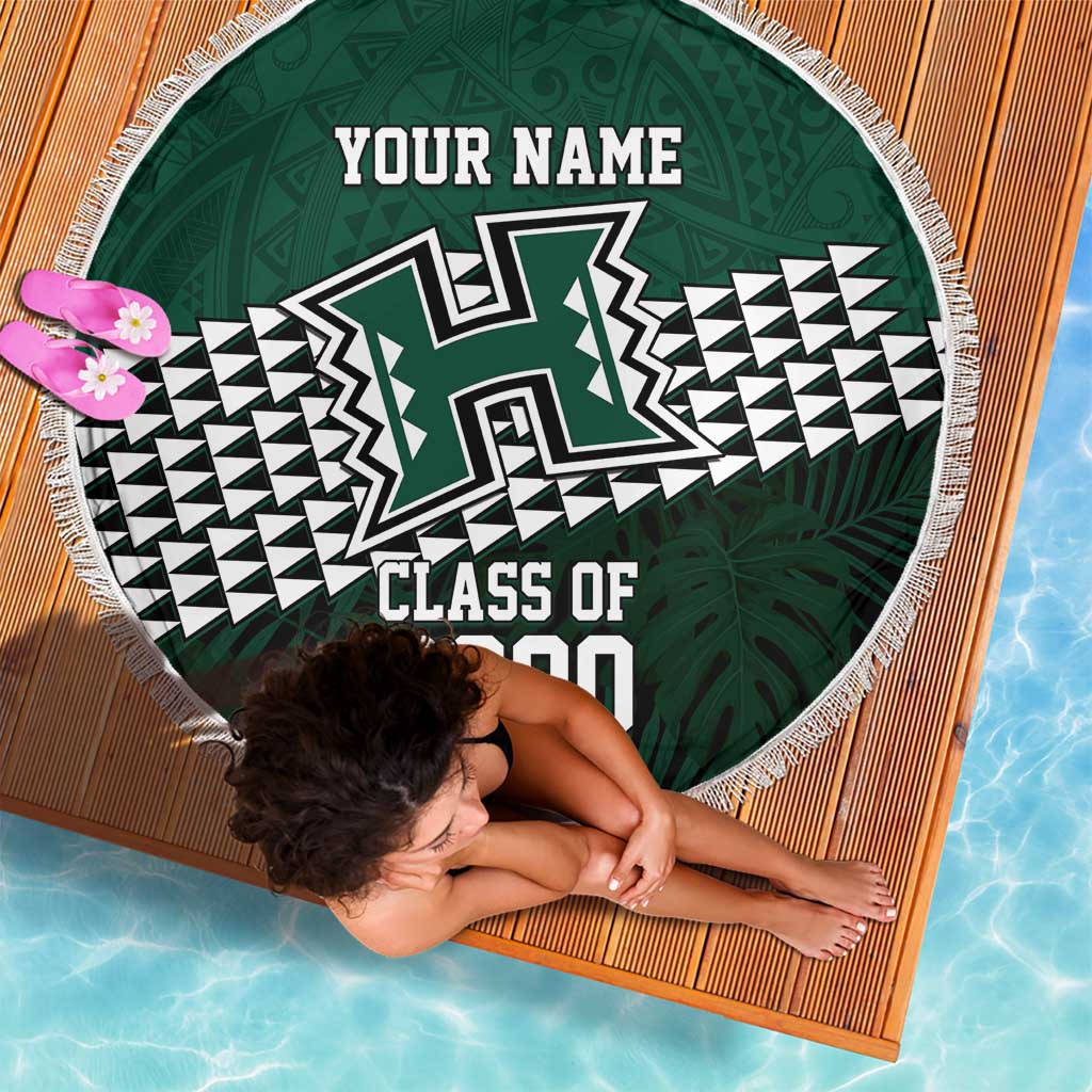 Hawaii Rainbow Warriors Alumni Custom Beach Blanket Kanaka Arrows Tropical Vibes