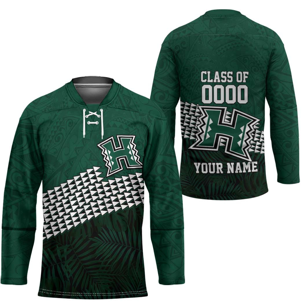 Hawaii Rainbow Warriors Alumni Custom Hockey Jersey Kanaka Arrows Tropical Vibes