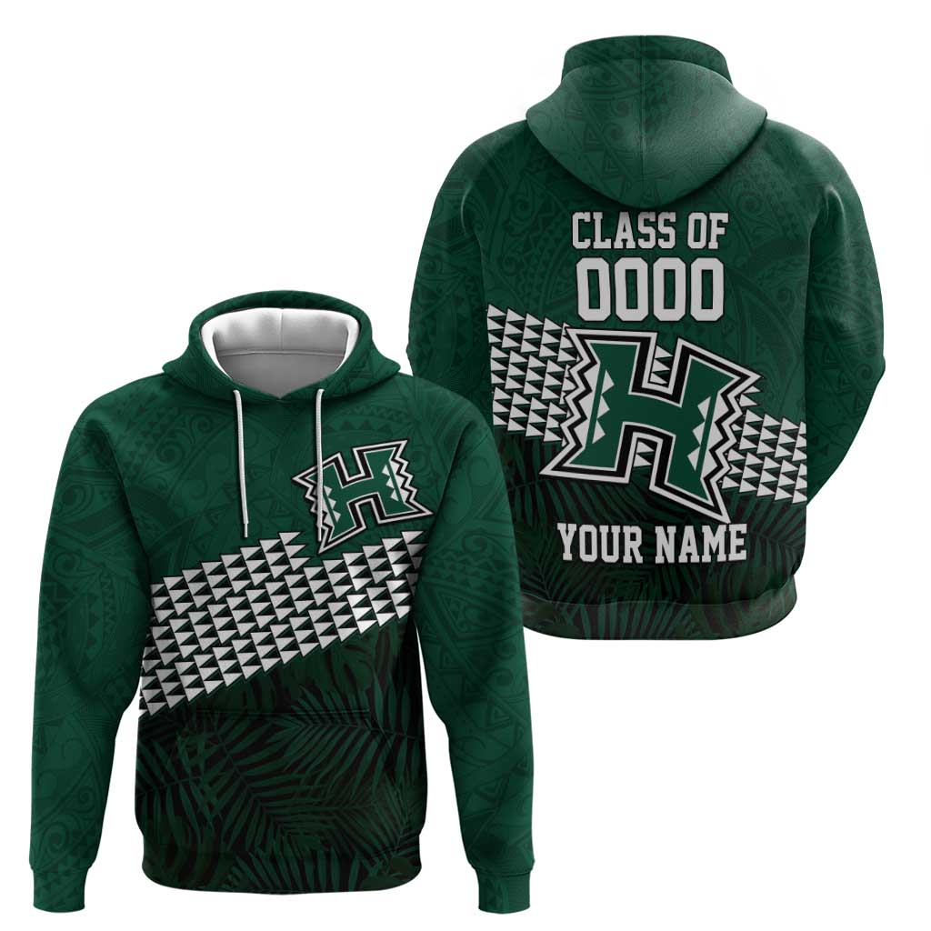 Hawaii Rainbow Warriors Alumni Custom Hoodie Kanaka Arrows Tropical Vibes LT7 - Polynesian Pride
