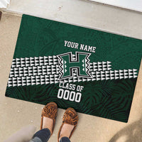 Hawaii Rainbow Warriors Alumni Custom Rubber Doormat Kanaka Arrows Tropical Vibes