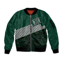 Hawaii Rainbow Warriors Alumni Custom Sleeve Zip Bomber Jacket Kanaka Arrows Tropical Vibes