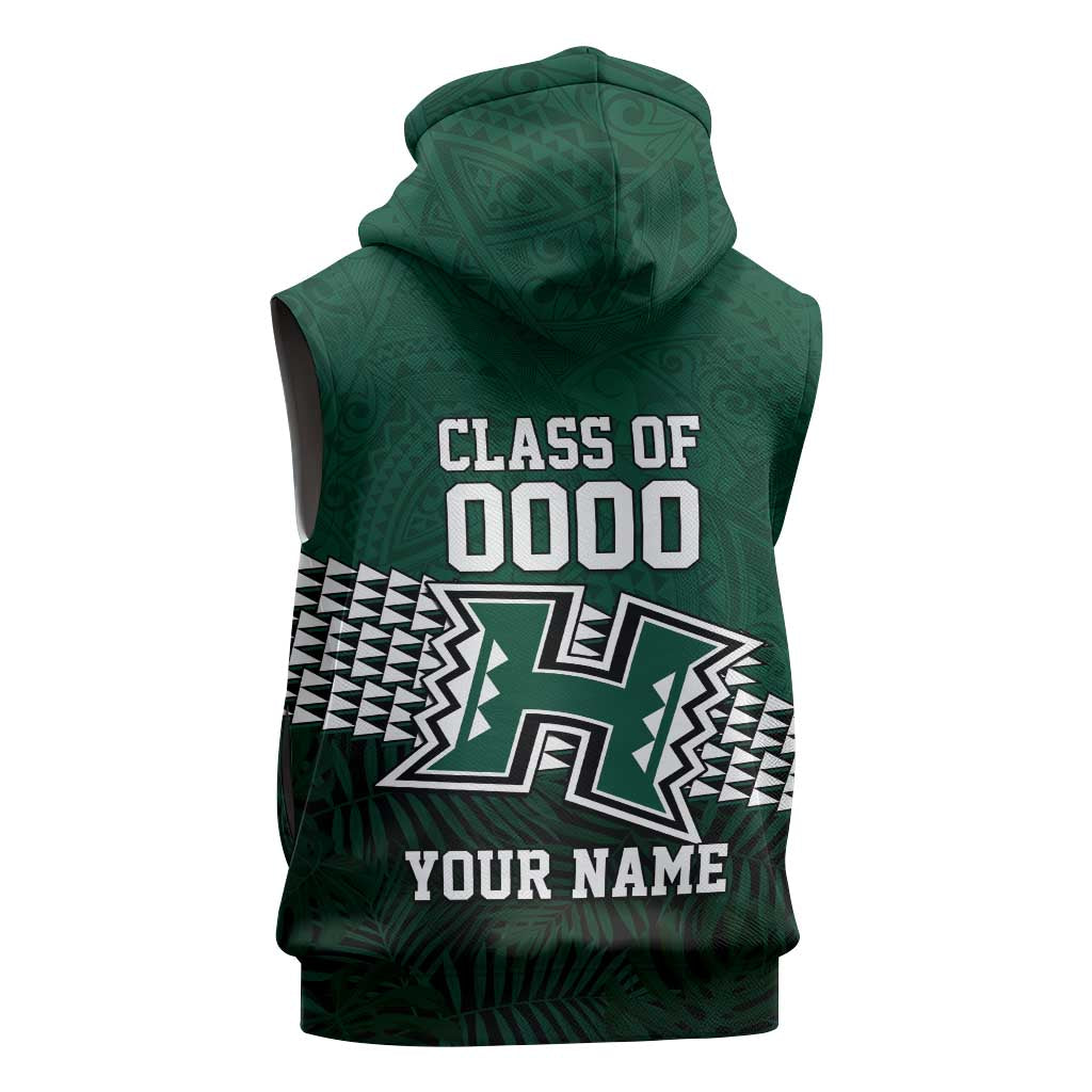 Hawaii Rainbow Warriors Alumni Custom Sleeveless Hoodie Kanaka Arrows Tropical Vibes