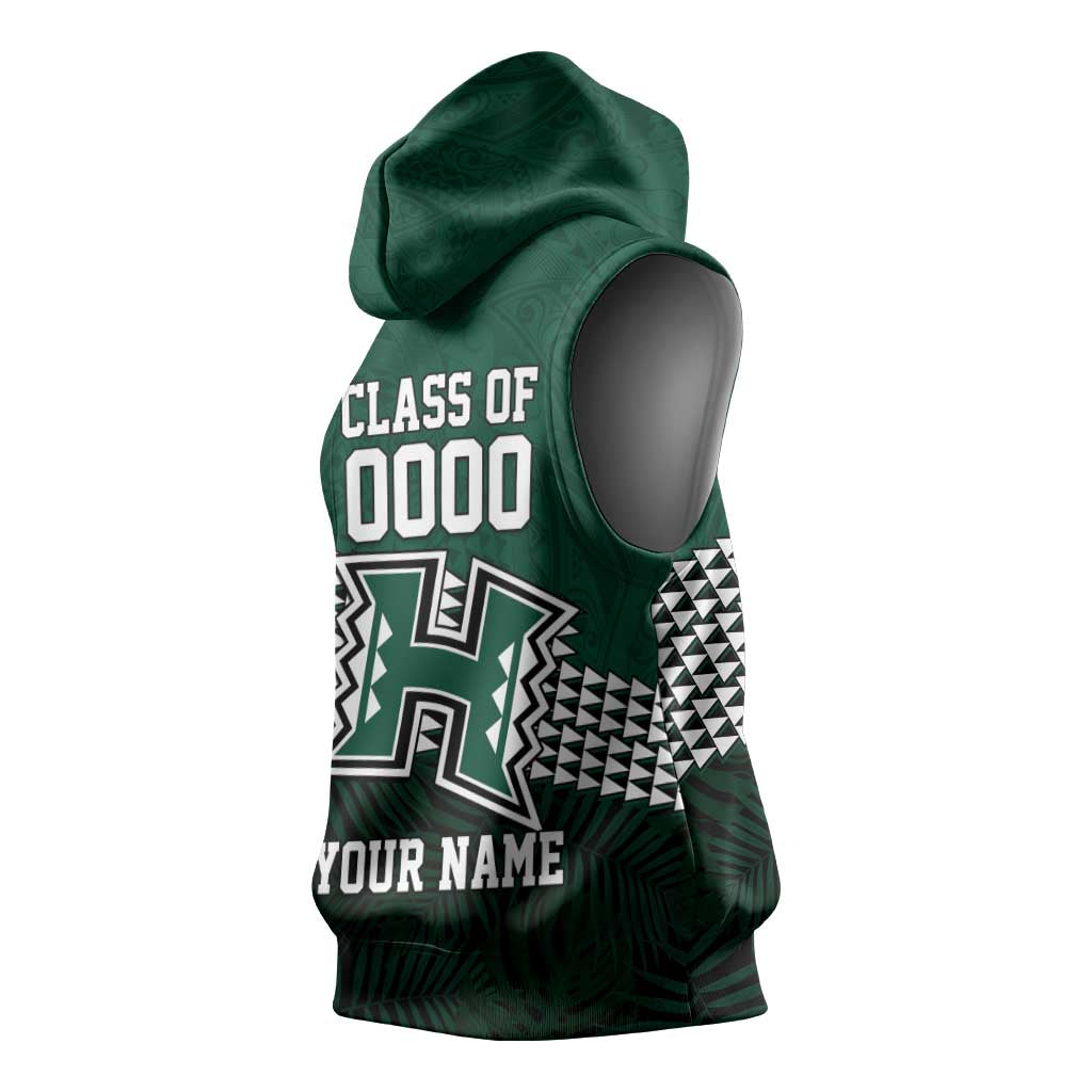 Hawaii Rainbow Warriors Alumni Custom Sleeveless Hoodie Kanaka Arrows Tropical Vibes