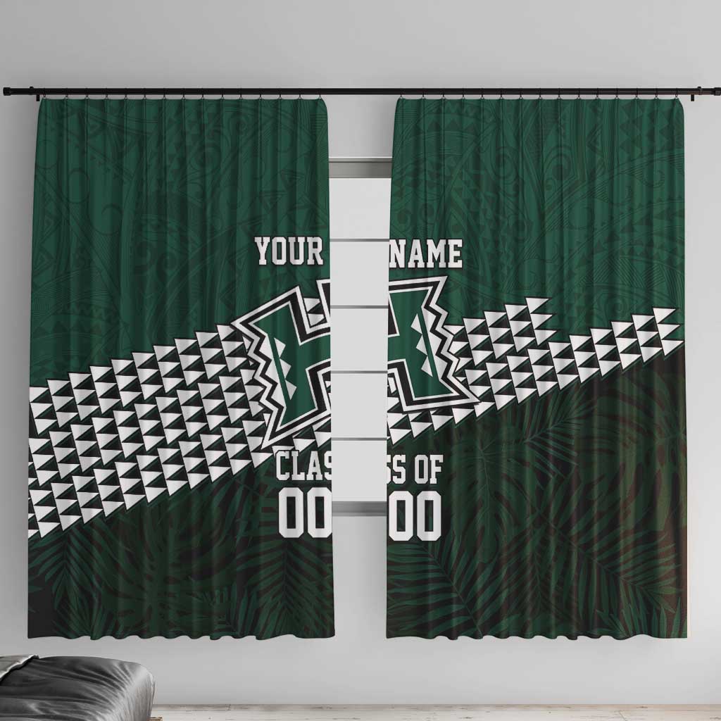 Hawaii Rainbow Warriors Alumni Custom Window Curtain Kanaka Arrows Tropical Vibes