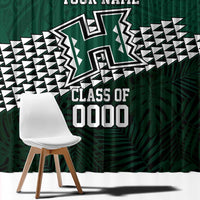 Hawaii Rainbow Warriors Alumni Custom Window Curtain Kanaka Arrows Tropical Vibes