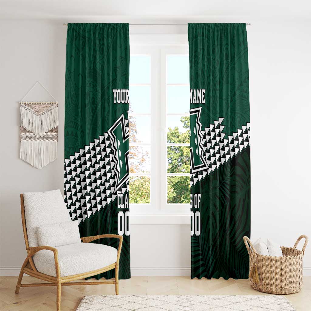 Hawaii Rainbow Warriors Alumni Custom Window Curtain Kanaka Arrows Tropical Vibes