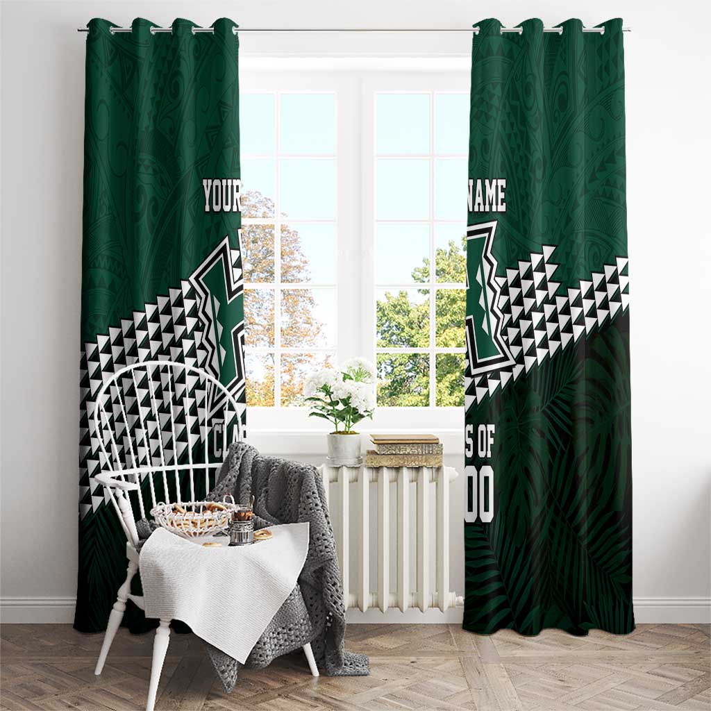 Hawaii Rainbow Warriors Alumni Custom Window Curtain Kanaka Arrows Tropical Vibes