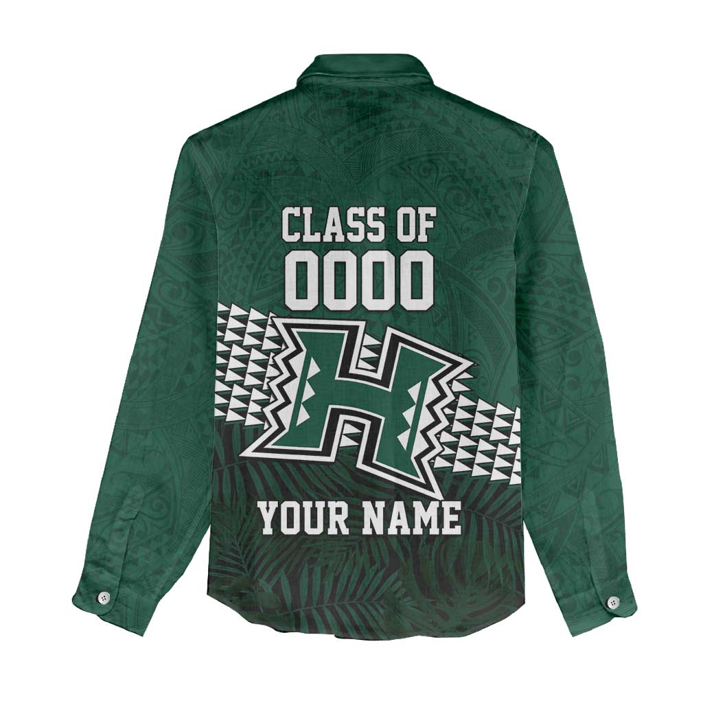Hawaii Rainbow Warriors Alumni Custom Women Casual Shirt Kanaka Arrows Tropical Vibes