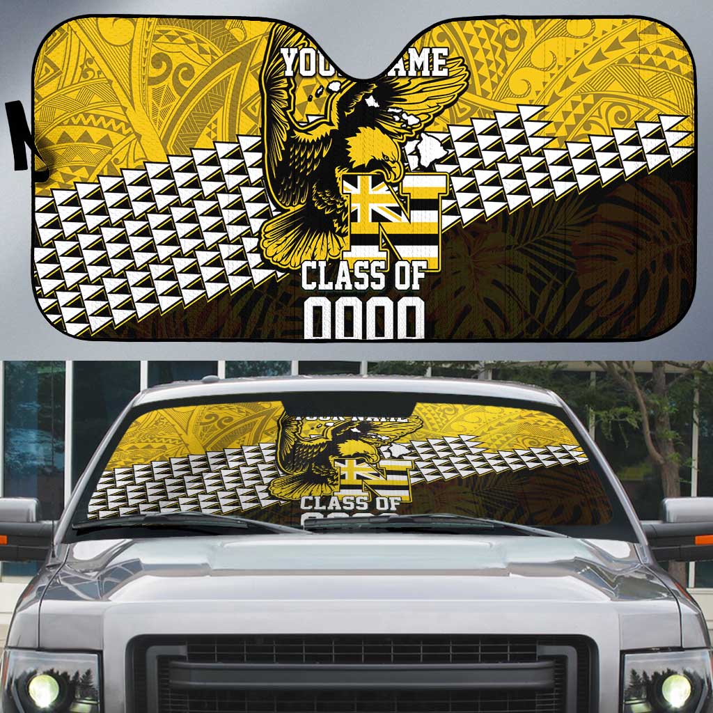 Hawaii Nanakuli High Alumni Custom Auto Sun Shade Kanaka Arrows Tropical Vibes