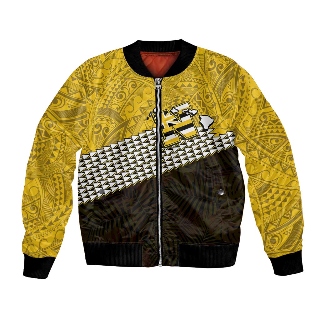 Hawaii Nanakuli High Alumni Custom Bomber Jacket Kanaka Arrows Tropical Vibes