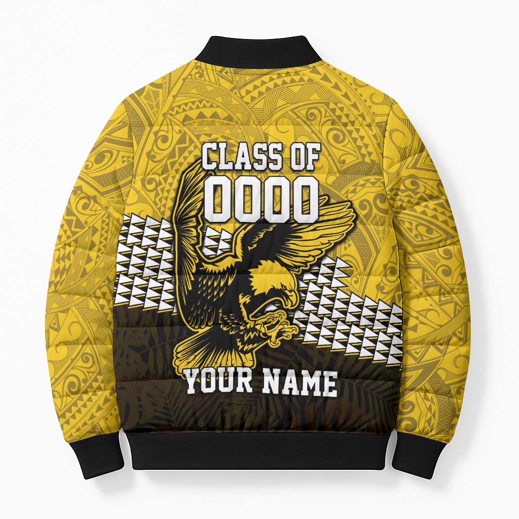 Hawaii Nanakuli High Alumni Custom Bomber Puffer Jacket Kanaka Arrows Tropical Vibes