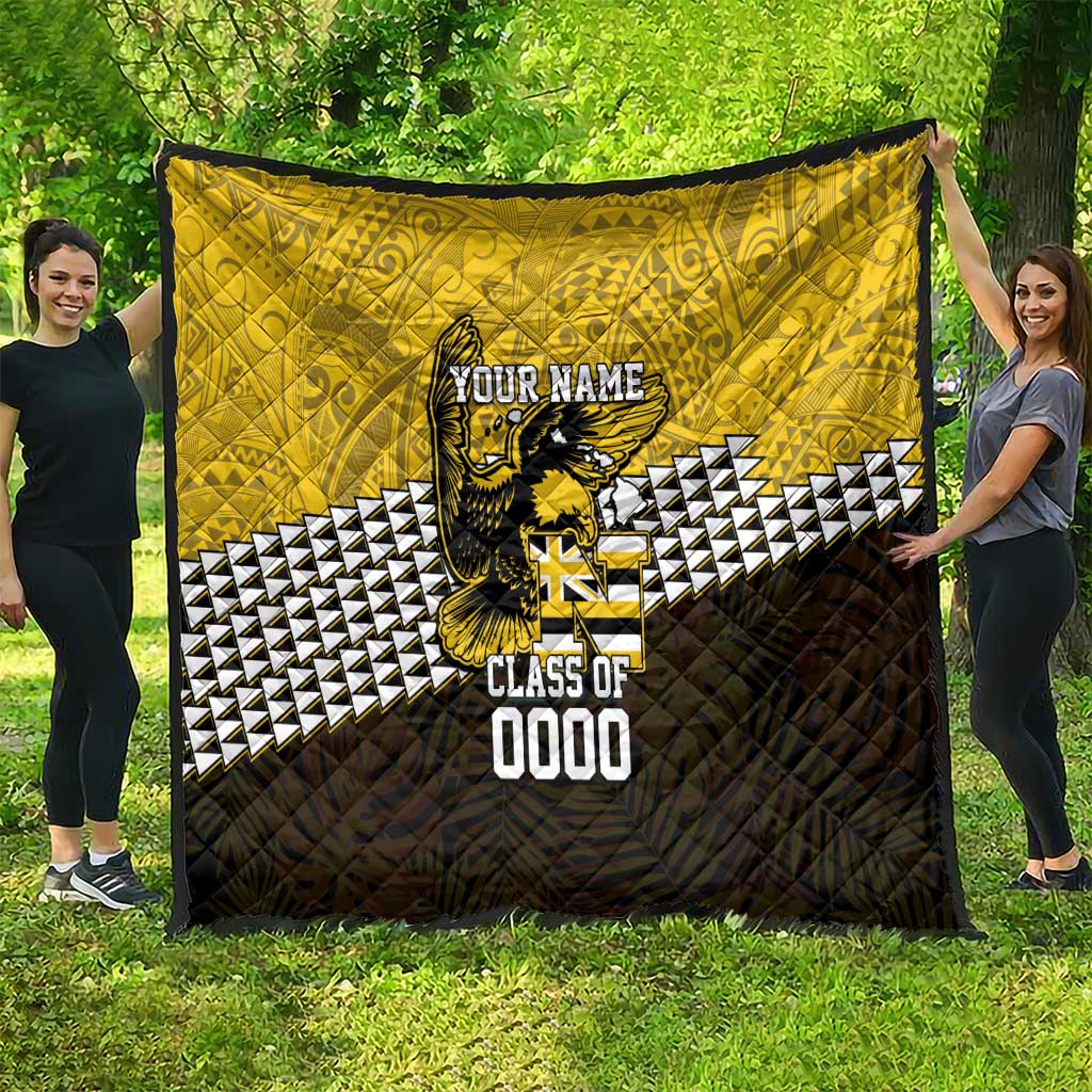 Hawaii Nanakuli High Alumni Custom Quilt Kanaka Arrows Tropical Vibes