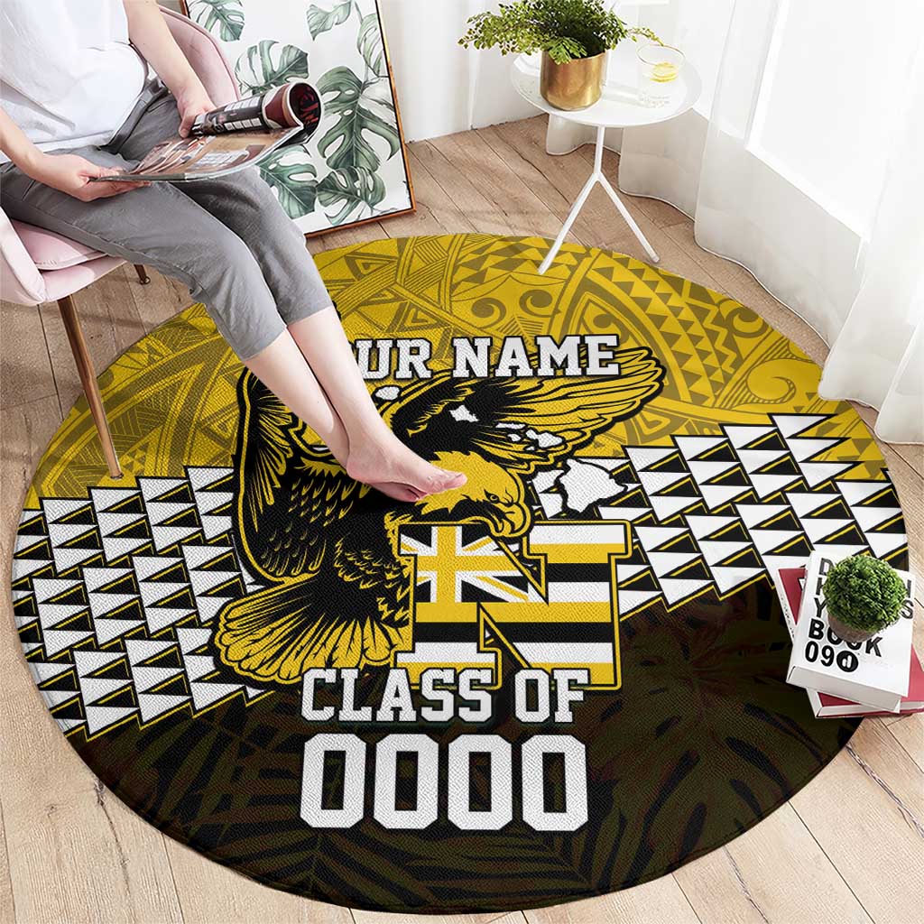 Hawaii Nanakuli High Alumni Custom Round Carpet Kanaka Arrows Tropical Vibes