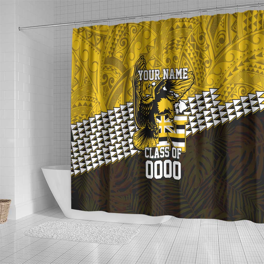 Hawaii Nanakuli High Alumni Custom Shower Curtain Kanaka Arrows Tropical Vibes