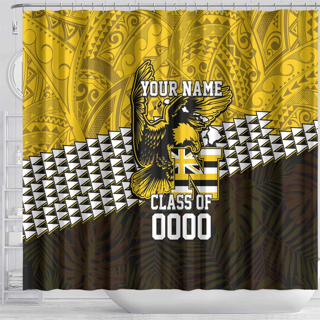 Hawaii Nanakuli High Alumni Custom Shower Curtain Kanaka Arrows Tropical Vibes
