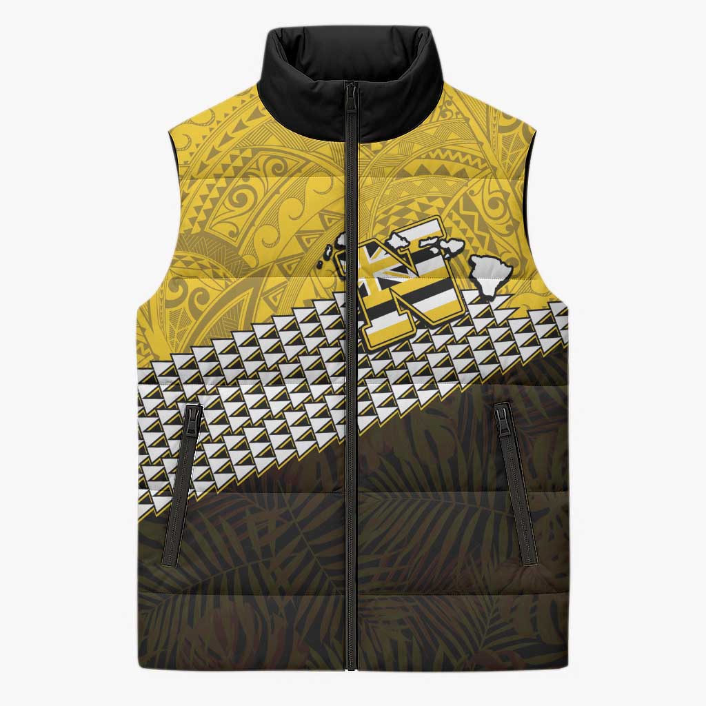 Hawaii Nanakuli High Alumni Custom Sleeveless Puffer Jacket Kanaka Arrows Tropical Vibes