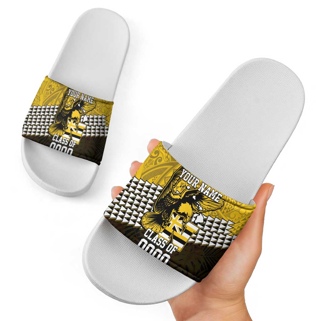 Hawaii Nanakuli High Alumni Custom Slide Sandals Kanaka Arrows Tropical Vibes