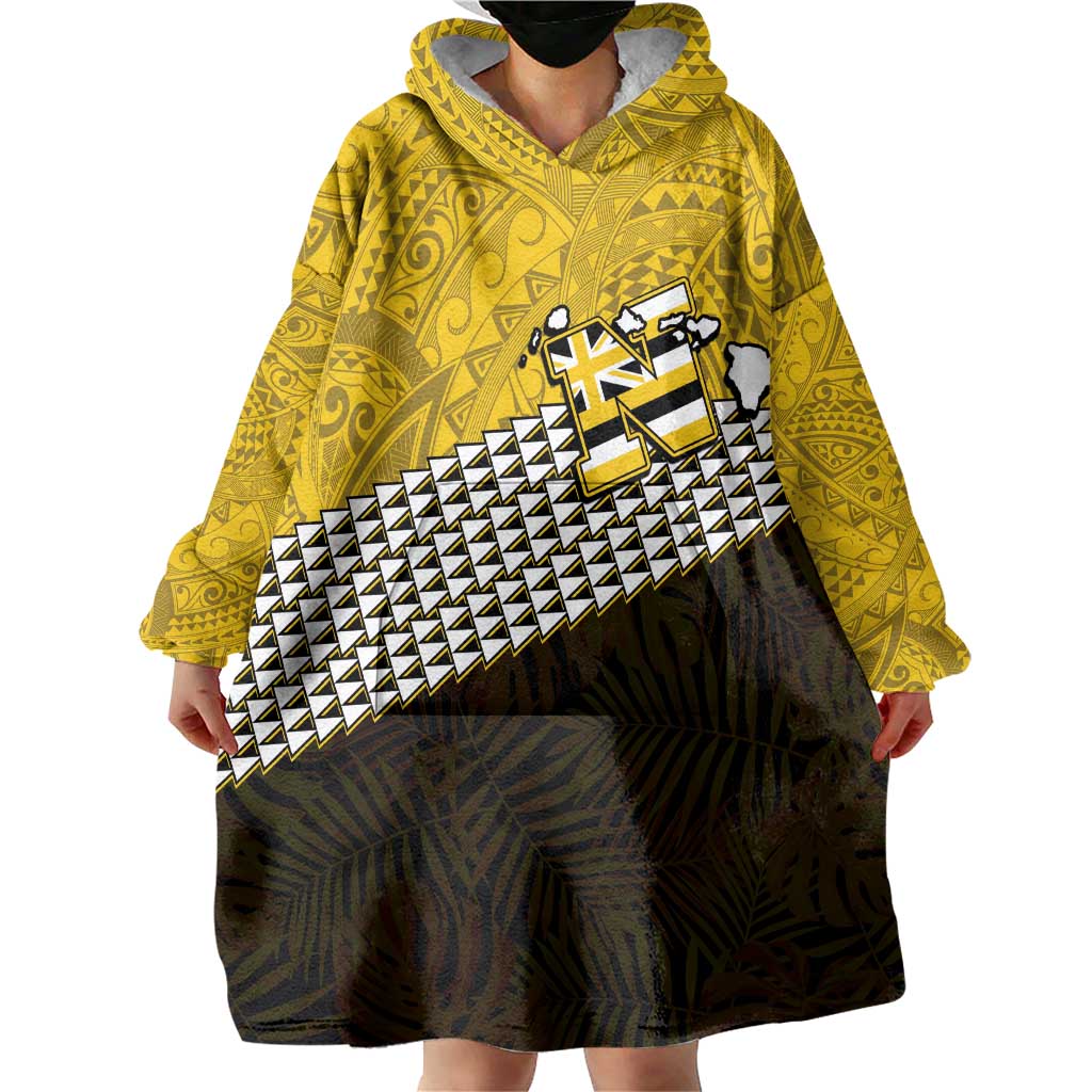 Hawaii Nanakuli High Alumni Custom Wearable Blanket Hoodie Kanaka Arrows Tropical Vibes