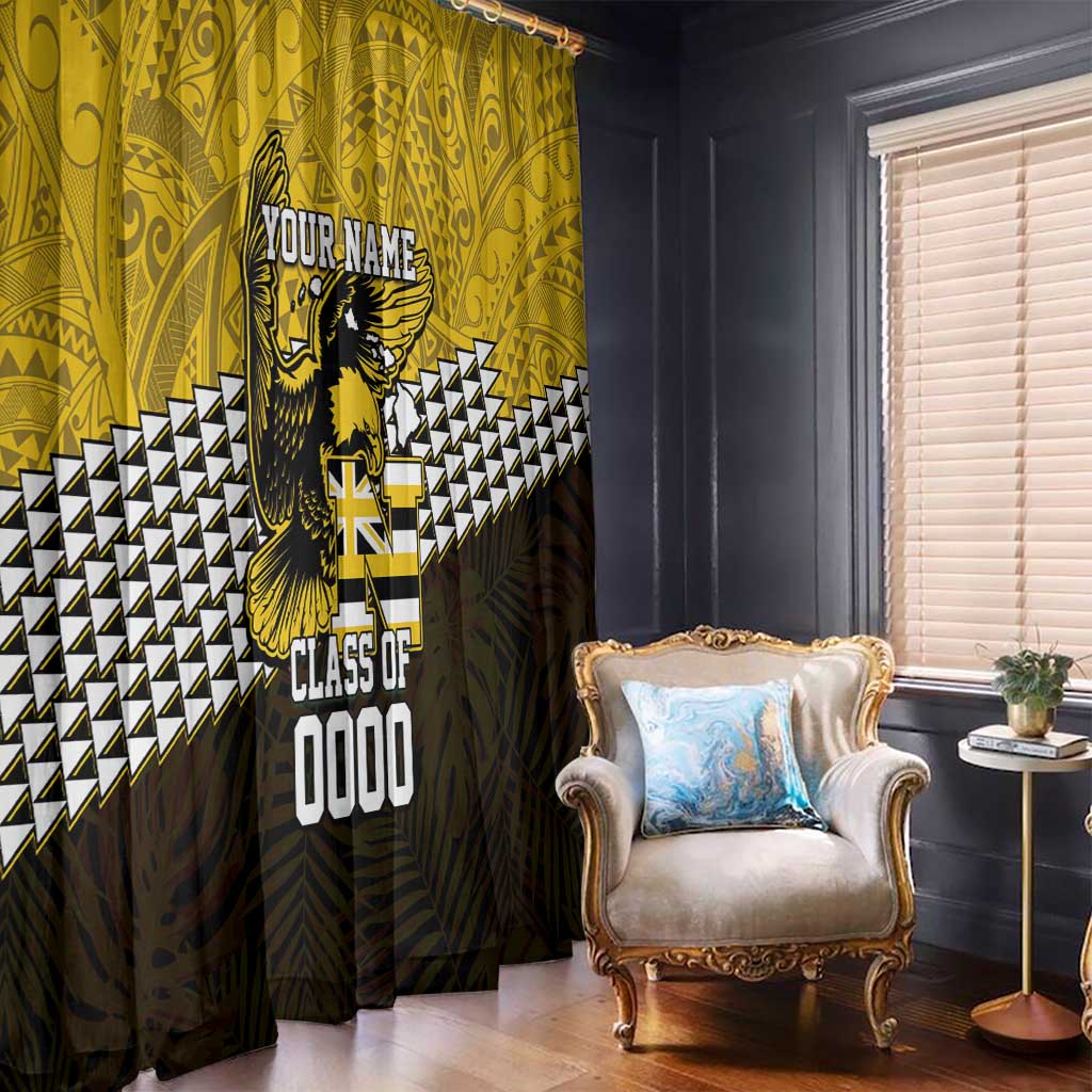 Hawaii Nanakuli High Alumni Custom Window Curtain Kanaka Arrows Tropical Vibes