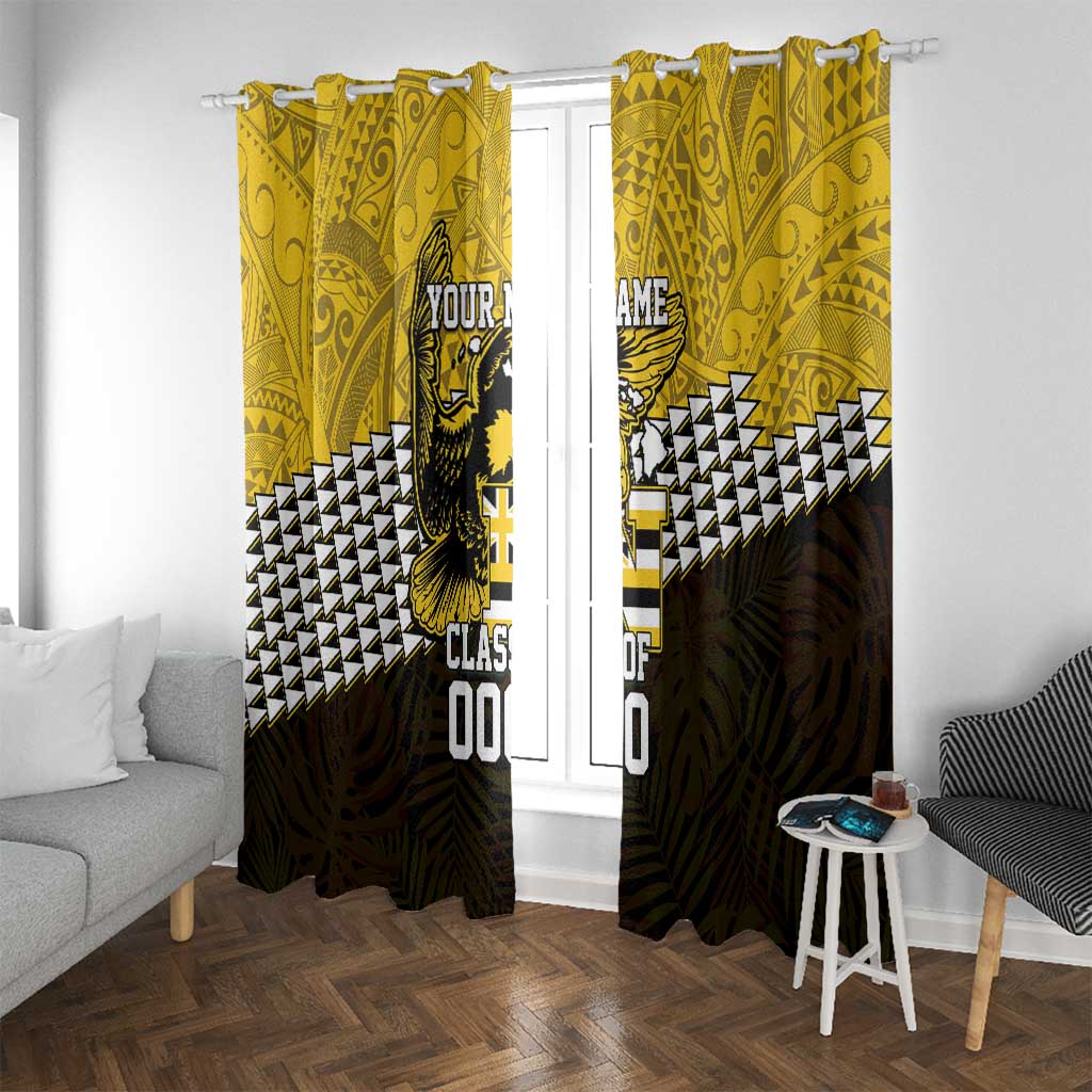 Hawaii Nanakuli High Alumni Custom Window Curtain Kanaka Arrows Tropical Vibes