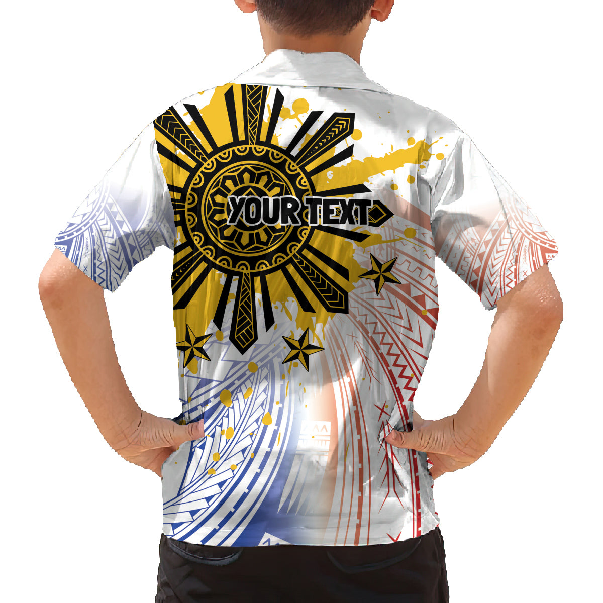 Philippines Independence Day Family Matching Tank Maxi Dress and Hawaiian Shirt Eagle Mix Filipino Flag Tribal Style