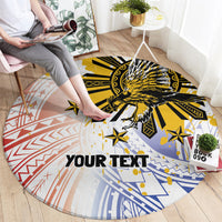 Philippines Independence Day Round Carpet Eagle Mix Filipino Flag Tribal Style