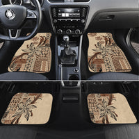 Talofa Samoa Mamanu Siapo Mix Malu Car Mats Classic Beige Frangipani and Turtles