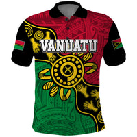 Custom Vanuatu Polo Shirt Mix Aboriginal Dot Art LT7 Art - Polynesian Pride