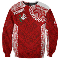 Personalised Tonga Rugby Sweatshirt Ikale Tahi Champions World Cup 2023 LT7 Unisex Red - Polynesian Pride
