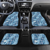 Blue Palaka Hawaii Cowboy Christmas Car Mats Paniolo Mix Maile Lei - Polynesian Pride