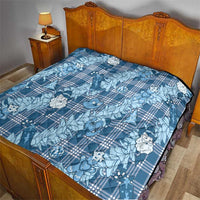 Blue Palaka Hawaii Cowboy Christmas Quilt Paniolo Mix Maile Lei - Polynesian Pride