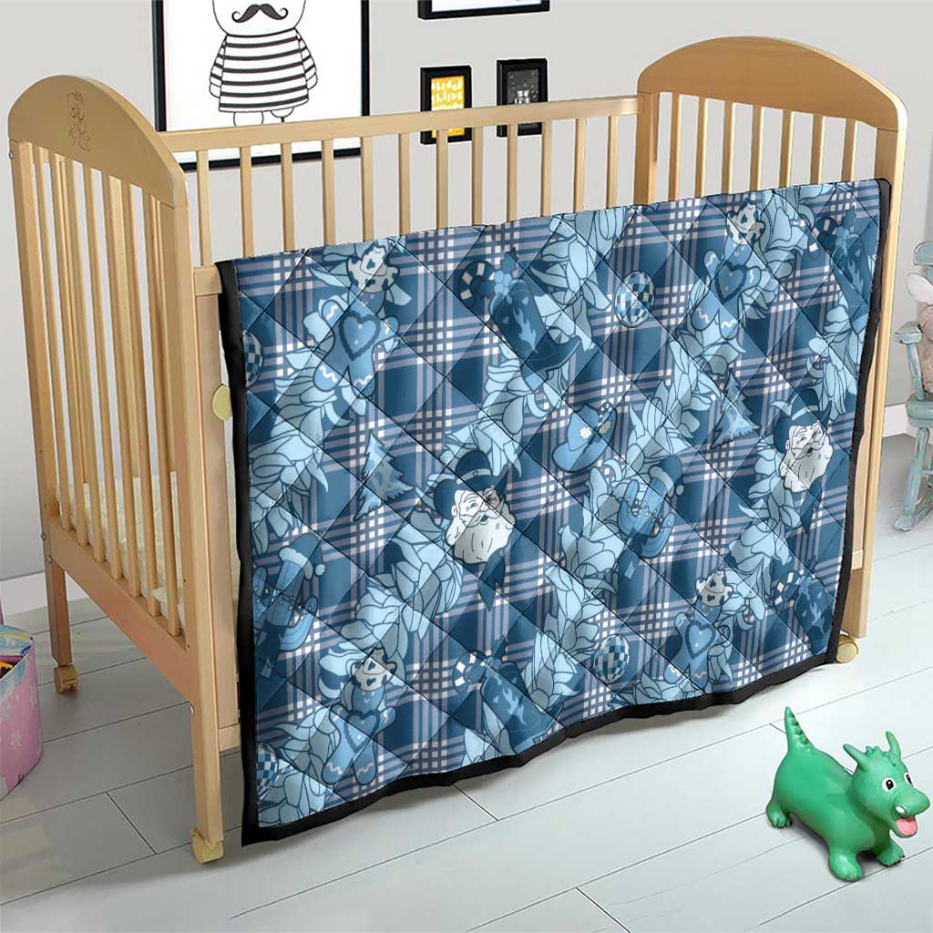 Blue Palaka Hawaii Cowboy Christmas Quilt Paniolo Mix Maile Lei - Polynesian Pride