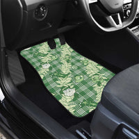 Green Palaka Hawaii Cowboy Christmas Car Mats Paniolo Mix Maile Lei - Polynesian Pride