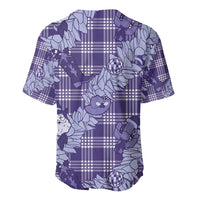 Purple Palaka Hawaii Cowboy Christmas Baseball Jersey Paniolo Mix Maile Lei - Polynesian Pride