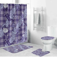 Purple Palaka Hawaii Cowboy Christmas Bathroom Set Paniolo Mix Maile Lei - Polynesian Pride