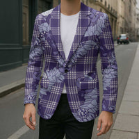 Purple Palaka Hawaii Cowboy Christmas Blazer Paniolo Mix Maile Lei - Polynesian Pride