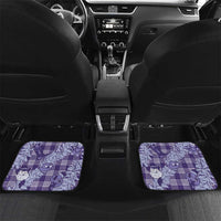 Purple Palaka Hawaii Cowboy Christmas Car Mats Paniolo Mix Maile Lei - Polynesian Pride