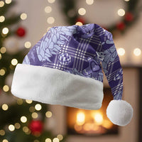 Purple Palaka Hawaii Cowboy Christmas Santa Hat Paniolo Mix Maile Lei - Polynesian Pride