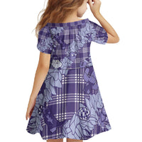 Purple Palaka Hawaii Cowboy Christmas Family Matching Mermaid Dress and Hawaiian Shirt Paniolo Mix Maile Lei - Polynesian Pride