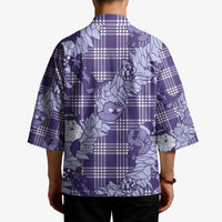Purple Palaka Hawaii Cowboy Christmas Kimono Paniolo Mix Maile Lei - Polynesian Pride