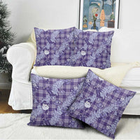 Purple Palaka Hawaii Cowboy Christmas Pillow Cover Paniolo Mix Maile Lei - Polynesian Pride