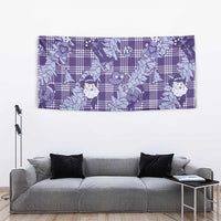 Purple Palaka Hawaii Cowboy Christmas Tapestry Paniolo Mix Maile Lei - Polynesian Pride