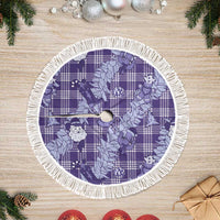 Purple Palaka Hawaii Cowboy Christmas Tree Skirt Paniolo Mix Maile Lei - Polynesian Pride