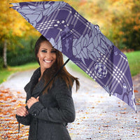 Purple Palaka Hawaii Cowboy Christmas Umbrella Paniolo Mix Maile Lei - Polynesian Pride