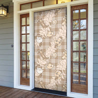 Khaki Palaka Hawaii Cowboy Christmas Door Cover Paniolo Mix Maile Lei - Polynesian Pride