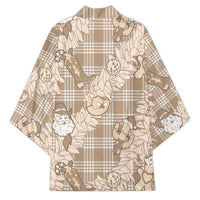 Khaki Palaka Hawaii Cowboy Christmas Kimono Paniolo Mix Maile Lei - Polynesian Pride