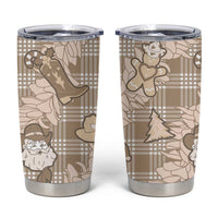 Khaki Palaka Hawaii Cowboy Christmas Tumbler Cup Paniolo Mix Maile Lei - Polynesian Pride